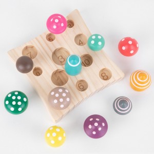 Pilzsammelspielzeug aus Lindenholz, Handfertigkeit, Steigerung der mathematischen Aufklärung, pädagogisches Pilzsammelspielzeug für den Heimunterricht