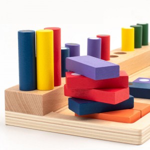 Joc de potrivire a culorilor Jucărie educațională senzorială, Table senzorială Montessori pentru copii mici Jucării de antrenament de memorie Montessori din lemn pentru copii de la 3 ani în sus (pentru 2 jucători)