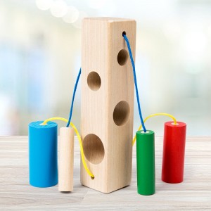 Wooden Stake Threading Lacing Toys Wood Block Puzzle Montessori Fine Motor Skills Toys Car Airplane Travel Game Early Learning Educational Gift for 3 4 5 Years Old Children Kids