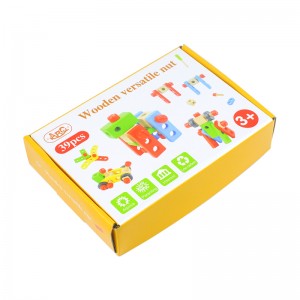 39 PCS Wooden Nut Puzzle Toy – Versatile Nut Simulation Puzzle Screw And Nut Combination – Hand Eye Coordination Parent-Child Interaction Toy, Christmas Gift