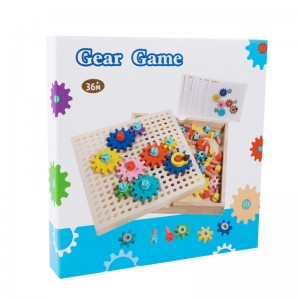 Wooden Gear Building Block Toys Set Gear Toys for Kids Educational Construction Toys Creative Engineering Building Blocks Gear Game Building Toys Set for Boys Girls