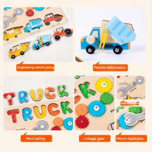 Alat Bantu Mengajar Montessori Kayu Mainan Puzzle Papan Sibuk Mainan Puzzle Jigsaw Multifungsi Kognitif Pendidikan Dini Anak-anak Hadiah Ulang Tahun Latihan Pegangan
