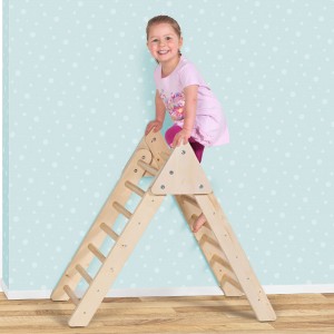 适合 1-3 岁幼儿的攀爬玩具，室内折叠幼儿攀爬玩具，蒙特梭利游乐场木质，适合幼儿和儿童