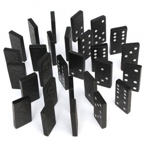 Double Six Wooden Dominoes, 28 Pieces Wooden Dominoes Anim