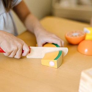 Snijfruitset – houten speelvoedselkeukenaccessoire, multi – fantasiespelaccessoires, houten snijfruitspeelgoed voor peuters en kinderen vanaf 3 jaar
