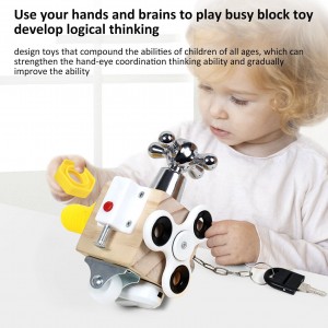 儿童忙碌立方体 感官忙碌板 幼儿旅行玩具 1 2 3 岁 教育学习玩具 适合婴儿 18-24 个月的蒙特梭利玩具