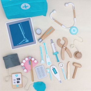 Kit médico para niños con dientes, kit de dentista para niños, juego de médico realista de madera para niños, juego de simulación, juguetes Montessori, juego de médico