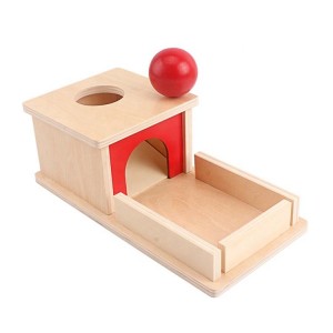 Cutie de permanență pentru obiecte de dimensiune completă Montessori cu bile pentru tavă, jucării Montessori pentru bebeluși Sugari 6-12 luni 1 an