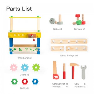Conjunto de ferramentas de madeira para crianças de 2 3 4 5 anos, brinquedos educacionais STEM Brinquedos Montessori para crianças para construção de 2 anos Atividades de aprendizagem pré-escolar Presentes para meninos meninas de 2 a 4 1-3