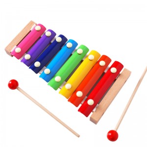 Hölzernes Montessori-Xylophon-Musikspielzeug mit Holzschlägeln