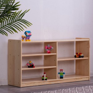 Wood Bookshelf Furniture para sa mga Bata – Natural, Regalo para sa Edad 3+