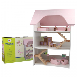 Casa de bonecas moderna totalmente mobiliada, casa de brincar de simulação com acessórios, brinquedo de presente para crianças de 3 4 5 6 7 8+
