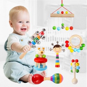 Musikinstrumenten-Set für Kleinkinder, Arten von hölzernen Schlaginstrumenten, Spielzeug für Kinder, die Vorschulerziehung spielen, frühes Lernen, Baby-Musikspielzeug für Jungen und Mädchen als Geschenk