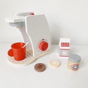 Houten kinderspeelgoed Koffiezetapparaat Speelgoed Espressomachine Speelset – Peuterspeelkeukenaccessoires Cadeau voor meisjes en jongens
