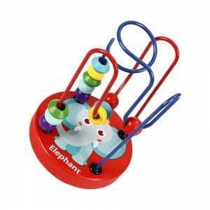 Laberinto de cuentas de juguete para niños pequeños, montaña rusa colorida de madera, juguetes educativos circulares, juguetes preescolares de aprendizaje, regalo de cumpleaños para niños y niñas