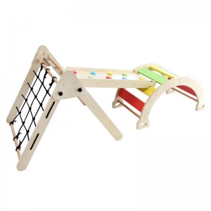折りたたみ式クライミング三角はしごおもちゃ スライドまたはクライミング用スロープ付き 3個セット 木製 安全 丈夫なキッズプレイジム 幼児用屋内屋外遊び場クライミングおもちゃ