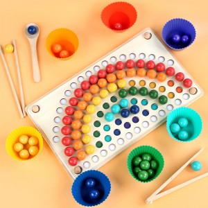 木钉板珠子游戏，拼图颜色分类堆叠艺术玩具，适合幼儿，计数玩具，幼儿教育蒙特梭利数学学习游戏，送给女孩和男孩的好礼物