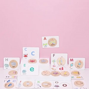 Карточки с цифрами и алфавитом для малышей 3-5 лет, развивающие игрушки ABC Монтессори, подарки для детей 3, 4, 5 лет, обучающие занятия для дошкольников, деревянные буквы, карточки с животными, игра-головоломка