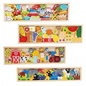 Animal Parade Puzzle e Playset de A a Z - Quebra-cabeça educacional do alfabeto de madeira - 2 e superior