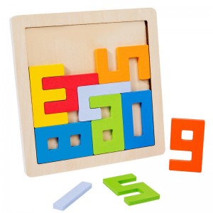 Tablă de puzzle masivă cu numere din lemn (de la 0 la 9) – Învață-ți numerele cu puzzle-uri din lemn – Jucării educaționale pentru copii – Numere