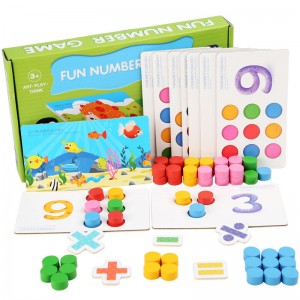 Placă de numărare |Matematică Montessori și numere pentru copii |Materiale de manipulare matematică din lemn