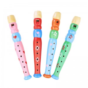 Gravadores de madeira para crianças, flauta piccolo colorida para crianças, instrumento musical de ritmo de aprendizagem, brinquedos sonoros musicais para educação infantil para bebês para autismo ou crianças em idade pré-escolar