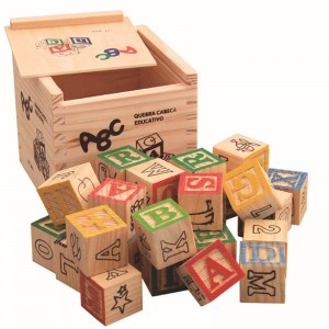 デラックス ABC/123 ブロックセット 収納ボックス付き – 文字と数字/ABC クラシック木製ブロック 対象年齢 2 歳以上