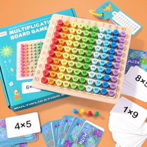 Papan Perkalian Montessori Kayu Mainan Pembelajaran Prasekolah Montessori Mainan Pengembangan dan Pendidikan Keyboard Matematika Cocok untuk Anak Di Atas 4 Tahun