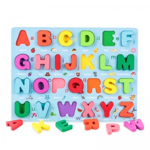 Puzzle din lemn cu alfabet, forme și numere pentru copii mici 3-6 ani, jucării educaționale de învățare Montessori preșcolară pentru băieți și fete