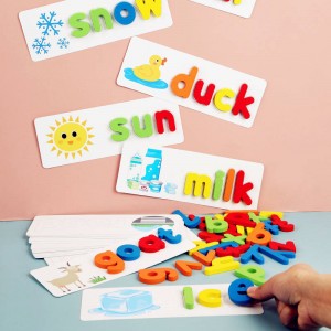 Wooden Puzzles para sa Toddler 1-3, Toddler Toys Regalo para sa 1 2 3 Year Old Boys Girls, Toddler Puzzle Learning Education Toys with Animal Shape Alphabet Spelling Puzzles Preschool Toys