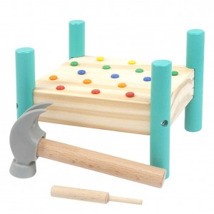 لعبة المطرقة الخشبية - لعبة تعليمية لمرحلة ما قبل المدرسة للأطفال الصغار - ألعاب مونتيسوري للأطفال الصغار الذين يتعلمون المهارات الحركية الدقيقة من سن 3 إلى 6 سنوات