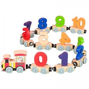 11 pçs conjunto de trem de matemática de madeira crianças número magnético trem brinquedos motor trem carros montessori brinquedos educativos crianças meninos meninas idade 3 4 5