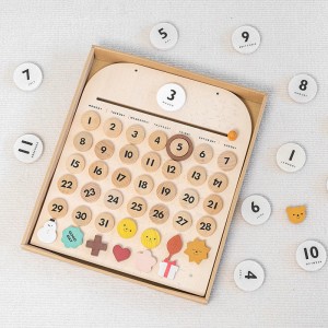 Holzkalender, Montessori-Kalender für Kinder zum Kennenlernen der Jahreszeiten, Vorschulkalender für Kleinkinder, Vorschulkalender für Kinder, die zu Hause und im Klassenzimmer lernen, Monate und Tage