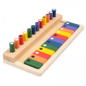 Gioco di abbinamento colori Giocattolo educativo sensoriale, Tavola sensoriale Montessori per bambini Giocattoli in legno per addestramento alla memoria Montessori per bambini dai 3 anni in su (per 2 giocatori)
