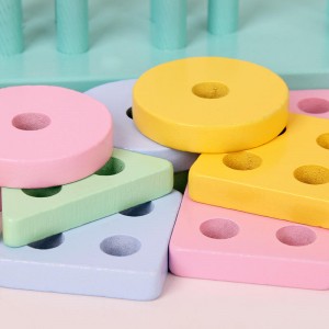 Montessori-Spielzeug für Jungen und Mädchen im Alter von 1 bis 3 Jahren, hölzernes Sortier- und Stapelspielzeug für Kleinkinder und Babys, Farberkennungs-Formsortierer, Geschenk, pädagogisches Lernspielzeug, Rätsel im Alter von 1–3 Jahren