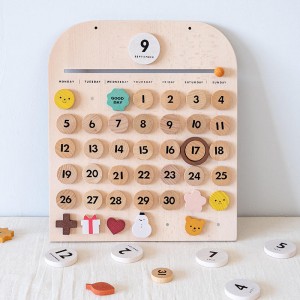 Houten kalender, Montessori-kalender voor kinderen om seizoenen te leren, peuter-voorschoolse kalender, voorschoolse kalender voor kinderen die thuis leren en klassikaal lesgeven, maanden en dagen
