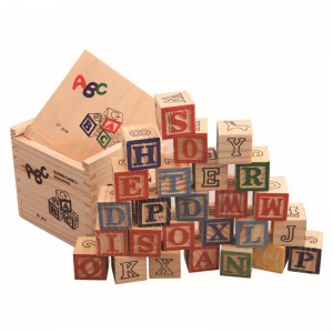 Ensemble de blocs ABC/123 de luxe avec boîte de rangement – ​​Lettres et chiffres/Blocs en bois classiques ABC pour les tout-petits et les enfants à partir de 2 ans