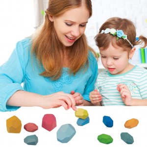 Batu Susun Penyortiran Kayu Batu Penyeimbang, Mainan Montessori Pembelajaran Prasekolah Pendidikan, Permainan Balok Bangunan untuk Anak-anak 1 2 3 4 5 6 Tahun Ulang Tahun Laki-laki dan Perempuan untuk Anak-anak