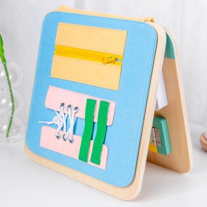Houten drukbord voor kinderen, Montessori-speelgoed voor 2 3 4 jaar oud, sensorisch bord voor educatieve activiteiten, multifunctioneel leerspeelgoed voor peuters van 2-4 jaar, fijne motoriek