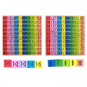 Multiplikations- und Mathetisch-Brettspiel aus Holz, Montessori-Mathemanipulations-Lernspielzeug für Kinder, Geschenk, ab 3 Jahren – 100 Zählblöcke aus Holz