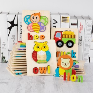 Wooden Puzzles Toddler Toys for Kids 1 2 3 Years Old Boys Girls Toddler Puzzles Montessori Toys Eco Friendly Child Gifts with Animal Shape Alphabet Spelling Puzzles Preschool Learning Toys