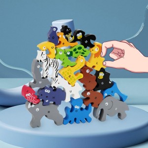 Puzzle i zestaw do zabawy Parada zwierząt od A do Z – Drewniane puzzle edukacyjne z alfabetem – 2 i więcej
