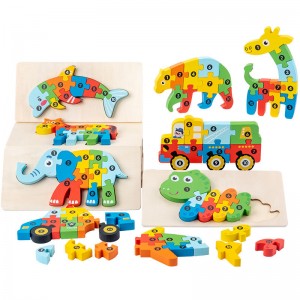 Puzzle in Legno per Bambini, Puzzle con Numeri per Bambini, Puzzle con Dinosauri in Legno Vecchio e Giocattoli con Animali per Ragazzo e Ragazza, Regalo Ideale, 2-6 Anni