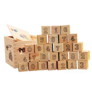 Deluxe ABC/123 Bausteine-Set mit Aufbewahrungsbox – Buchstaben und Zahlen/ABC klassische Holzbausteine ​​für Kleinkinder und Kinder ab 2 Jahren