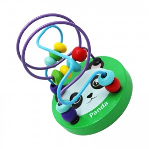 Игрушка-лабиринт из бисера для малышей, деревянные красочные американские горки, образовательные круглые игрушки, обучающие игрушки для дошкольников, подарок на день рождения для мальчиков и девочек