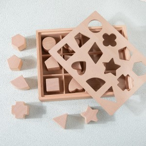 Zabawki Montessori Sortowanie kolorów i kształtów Nauka Dopasowywanie Pudełko dla małych dzieci w wieku 1-3 lat