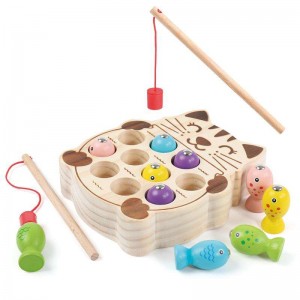 Houten magnetisch visspel, speelgoed voor fijne motoriek voor peuters, Montessori voorschools leren visspeelgoed cadeau voor kinderen