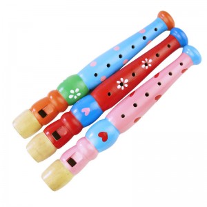 Recordere din lemn pentru copii mici, flaut Piccolo colorat pentru copii, instrument muzical ritmic de învățare, jucării muzicale pentru educație timpurie pentru copii cu autism sau preșcolar