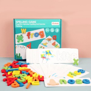 Puzzle din lemn pentru copii de 1-3 ani, Jucării pentru copii mici Cadouri pentru băieți și fete de 1 2 3 ani, Puzzle-uri pentru copii mici Jucării educaționale de învățare cu alfabet în formă de animal Puzzle de ortografie Jucării preșcolare