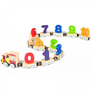 11-teiliges Mathe-Zug-Set aus Holz für Kleinkinder, magnetisches Zahlenzug-Spielzeug, Motorzug, Autos, Montessori-Lernspielzeug, Kinder, Jungen, Mädchen, Alter 3 4 5